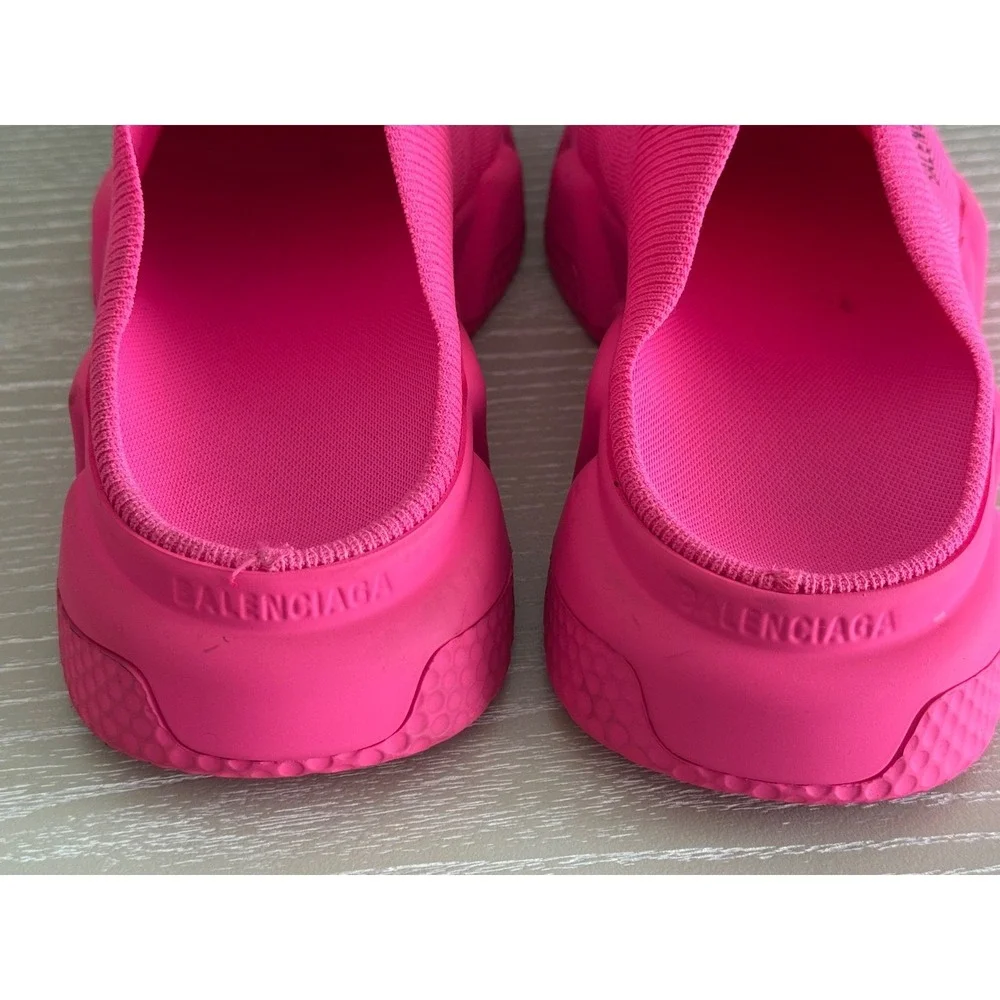 Balenciaga Speed Mule Sneakers Neon Pink 38EU 8US‎ Preowned